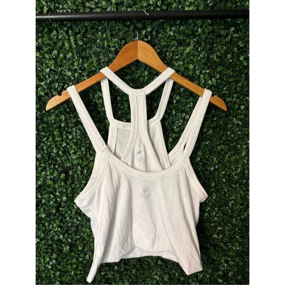Free People Movement Two Times The Charm Cropped Tank Top Sz Small White - Picture 4 of 7